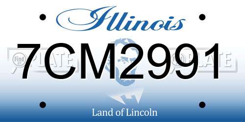 7CM2991 Illinois License Plate