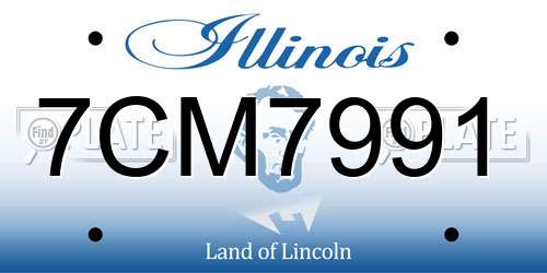 7CM7991 Illinois License Plate