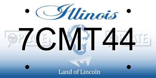 7CMT44 Illinois License Plate