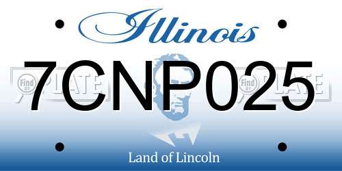 7CNP025 Illinois License Plate