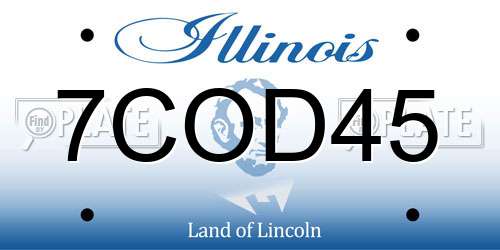 7COD45 Illinois License Plate