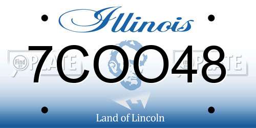 7COO48 Illinois License Plate