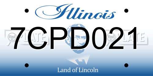 7CPD021 Illinois License Plate