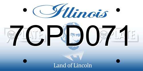 7CPD071 Illinois License Plate