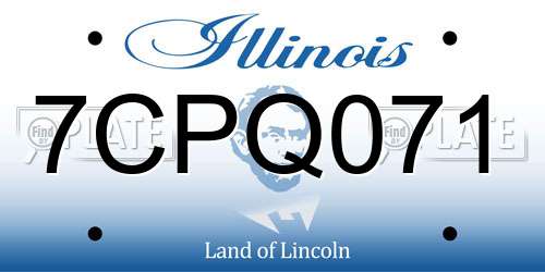 7CPQ071 Illinois License Plate
