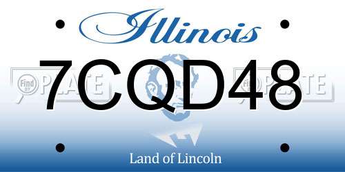 7CQD48 Illinois License Plate