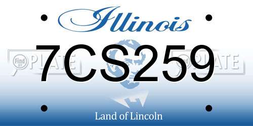 7CS259 Illinois License Plate