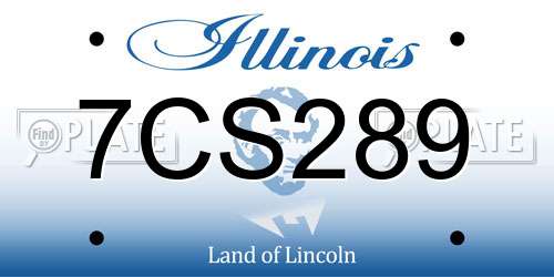 7CS289 Illinois License Plate