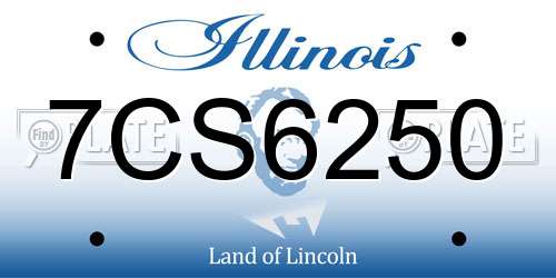7CS6250 Illinois License Plate
