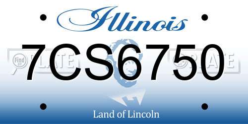 7CS6750 Illinois License Plate