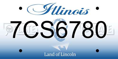 7CS6780 Illinois License Plate
