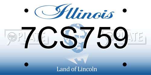 7CS759 Illinois License Plate