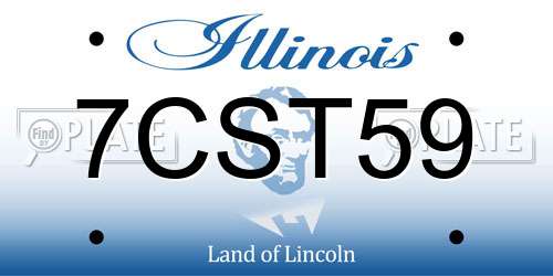 7CST59 Illinois License Plate