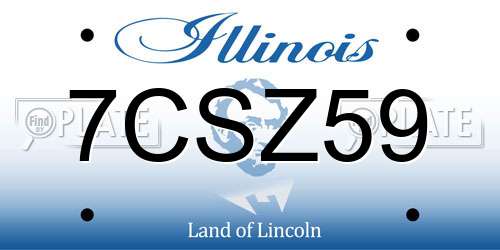 7CSZ59 Illinois License Plate
