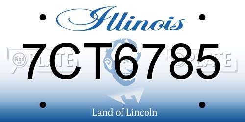 7CT6785 Illinois License Plate