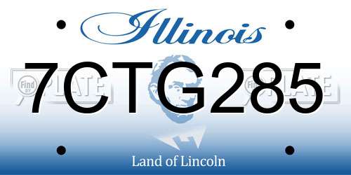 7CTG285 Illinois License Plate