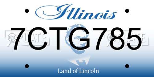 7CTG785 Illinois License Plate