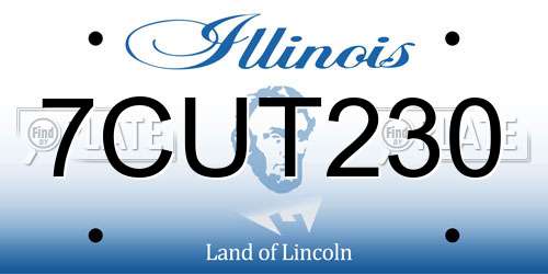 7CUT230 Illinois License Plate