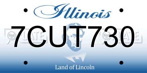 7CUT730 Illinois License Plate