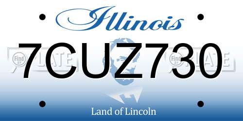 7CUZ730 Illinois License Plate