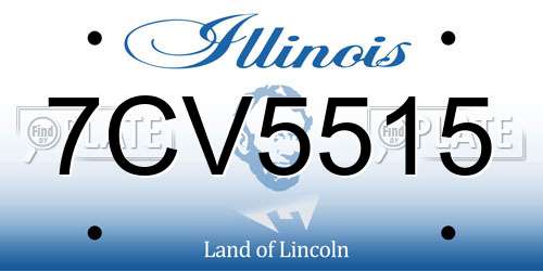 7CV5515 Illinois License Plate