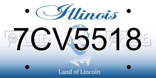 7CV5518 Illinois License Plate