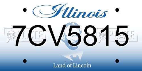7CV5815 Illinois License Plate