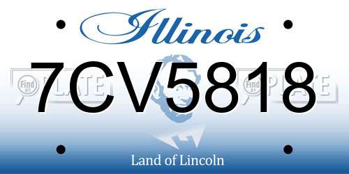 7CV5818 Illinois License Plate