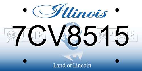 7CV8515 Illinois License Plate