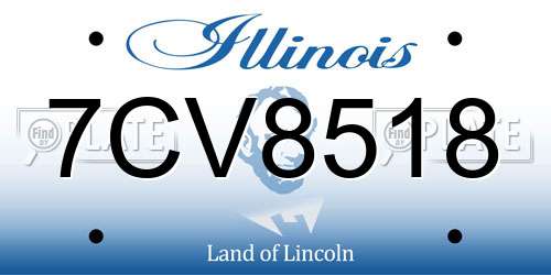 7CV8518 Illinois License Plate