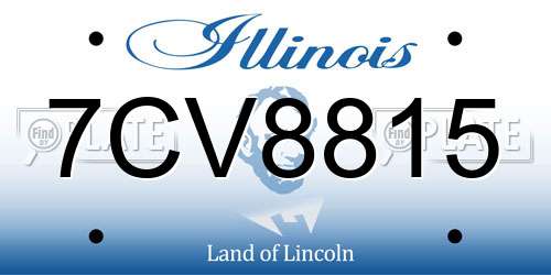 7CV8815 Illinois License Plate