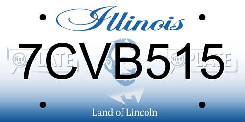 7CVB515 Illinois License Plate