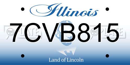 7CVB815 Illinois License Plate