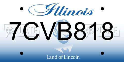 7CVB818 Illinois License Plate
