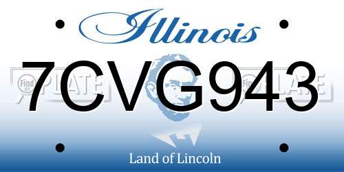 7CVG943 Illinois License Plate