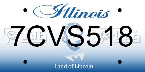 7CVS518 Illinois License Plate