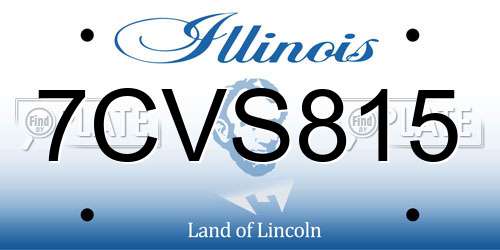 7CVS815 Illinois License Plate