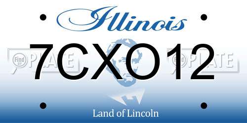 7CXO12 Illinois License Plate