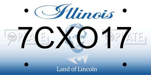 7CXO17 Illinois License Plate