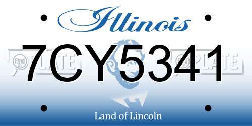 7CY5341 Illinois License Plate