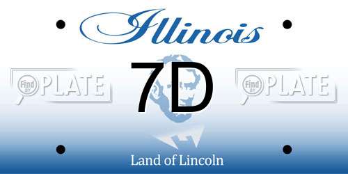 7D Illinois License Plate