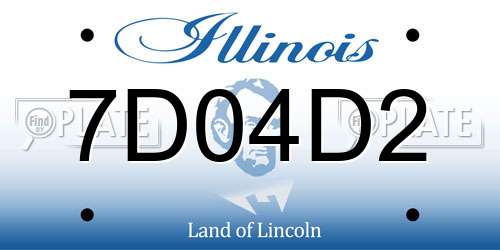 7D04D2 Illinois License Plate