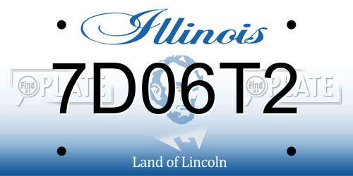7D06T2 Illinois License Plate