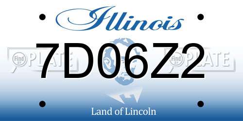 7D06Z2 Illinois License Plate