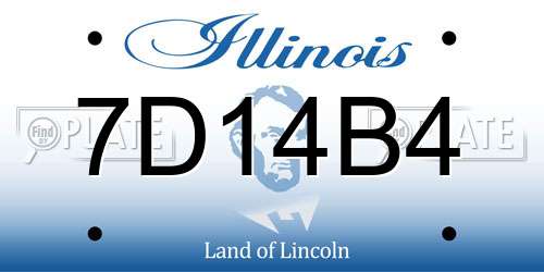 7D14B4 Illinois License Plate