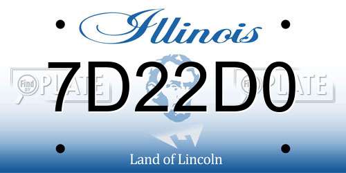 7D22D0 Illinois License Plate