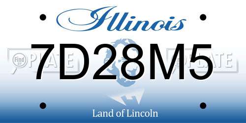 7D28M5 Illinois License Plate