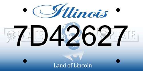 7D42627 Illinois License Plate