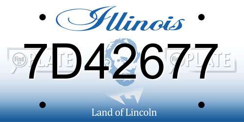 7D42677 Illinois License Plate