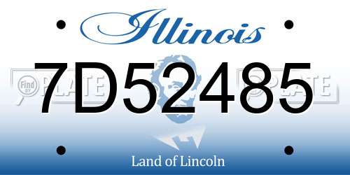 7D52485 Illinois License Plate